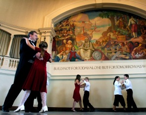 Dancing performance at City Hall's Kyrouz Auditorium