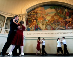 Dancing performance at City Hall's Kyrouz Auditorium